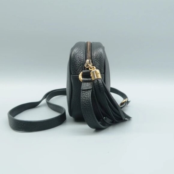 100% Authentic GUCCI SOHO Black Leather Disco Shoulder Bag - Picture 4 of 12